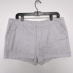 Loft shorts, gently used, white eyelet